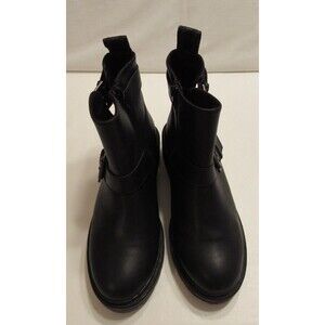 Rocket Dog llo C430 Black Side Zipper Biker Ankle Boots Size 7.5